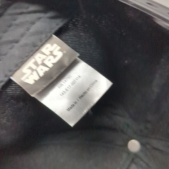 Star Wars Snapback 5 Panel Cap Black One Size Adjustable Embroidered Lined Print - Picture 9 of 10